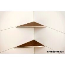 Edelstahl Ablage Duschablage 205/265 Dreieck Eckablage auch zum nachtr&auml;glichen Einbau / Einfliesen