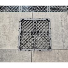 112 Stück / 28m² Doppelboden Durchbruchschutz GRF mit Gummiauflage zur Stelzlagerkonstruktion Eterno