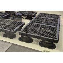 112 St&uuml;ck Doppelboden Durchbruchschutz GRF mit Gummiauflage zur Stelzlagerkonstruktion Eterno