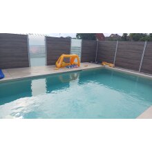 Abschlussprofil Edelstahl V4A geb&uuml;rstet H&ouml;he 6cm f&uuml;r Terrasse Balkon Pool