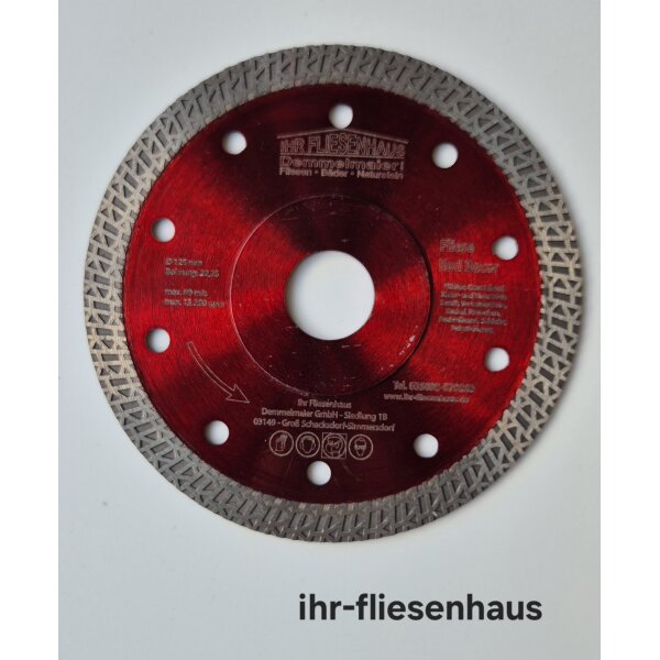 Diamant Trennscheibe superdünn 125/1,2mm Red Racer für Feinsteinzeug